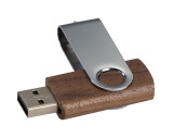 Memoria USB Twist con tapa de madera oscura 8GB